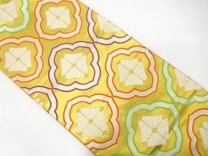 アンティーク　花に若松模様織り出し袋帯（着用可）